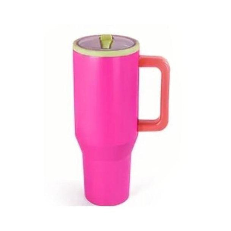 40Oz Solid Color Powder-Coated Tumblers with Leak-Proof Lid & Reusable Straw Double Wall Vacuum Insulated Travel Mugs Bpa-Free & Safe