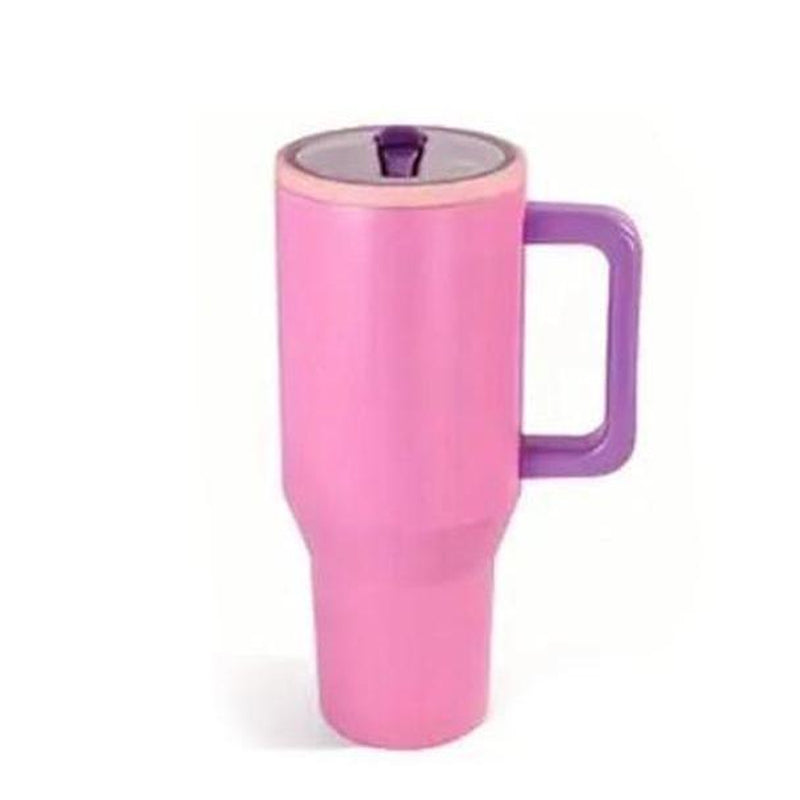 40Oz Solid Color Powder-Coated Tumblers with Leak-Proof Lid & Reusable Straw Double Wall Vacuum Insulated Travel Mugs Bpa-Free & Safe