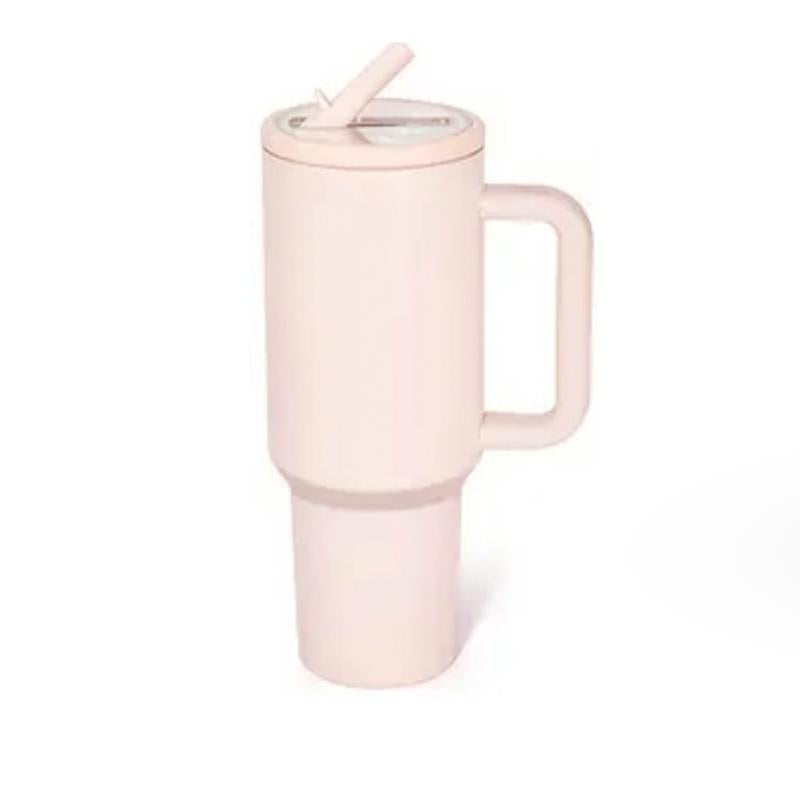 40Oz Solid Color Powder-Coated Tumblers with Leak-Proof Lid & Reusable Straw Double Wall Vacuum Insulated Travel Mugs Bpa-Free & Safe