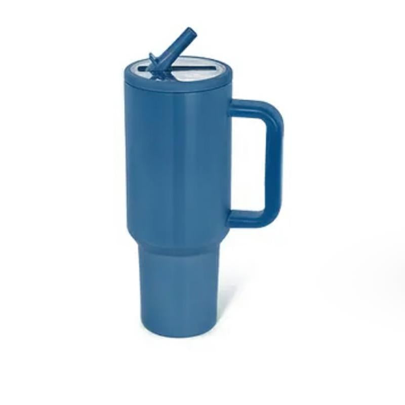 40Oz Solid Color Powder-Coated Tumblers with Leak-Proof Lid & Reusable Straw Double Wall Vacuum Insulated Travel Mugs Bpa-Free & Safe