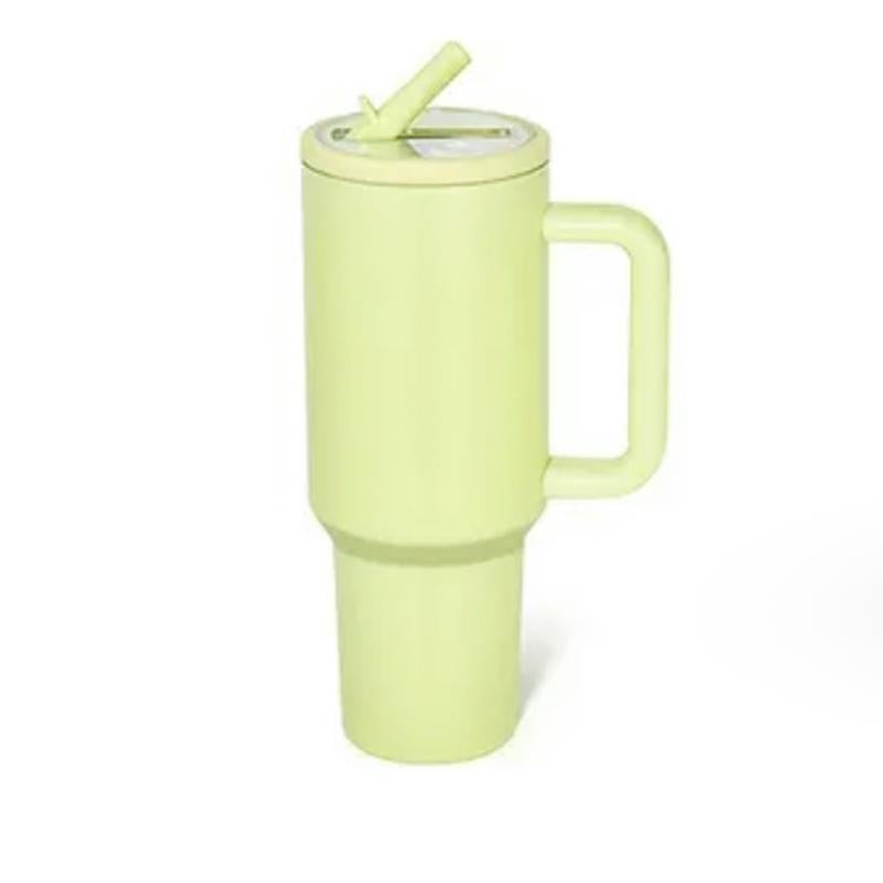 40Oz Solid Color Powder-Coated Tumblers with Leak-Proof Lid & Reusable Straw Double Wall Vacuum Insulated Travel Mugs Bpa-Free & Safe