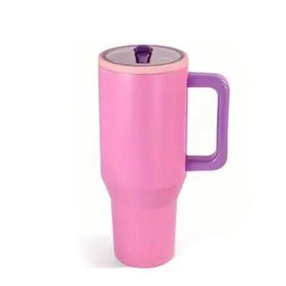 40Oz Solid Color Powder-Coated Tumblers with Leak-Proof Lid & Reusable Straw Double Wall Vacuum Insulated Travel Mugs Bpa-Free & Safe