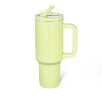 40Oz Solid Color Powder-Coated Tumblers with Leak-Proof Lid & Reusable Straw Double Wall Vacuum Insulated Travel Mugs Bpa-Free & Safe
